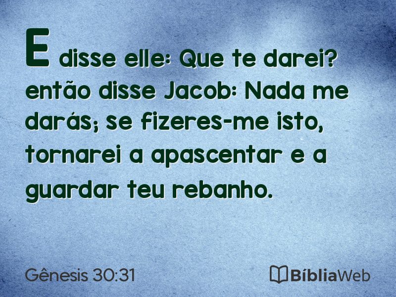Gênesis 30:31 em imagem para compartilhar