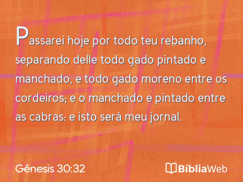 Gênesis 30:32 em imagem para compartilhar