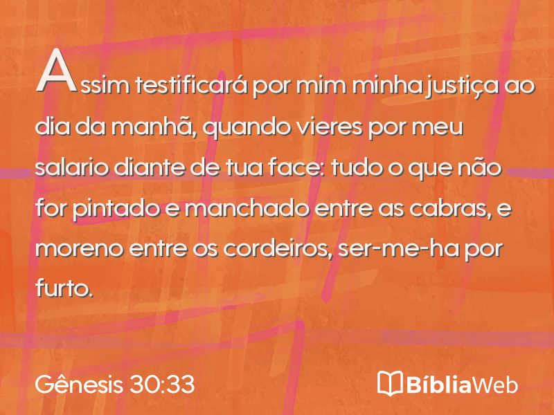 Gênesis 30:33 em imagem para compartilhar
