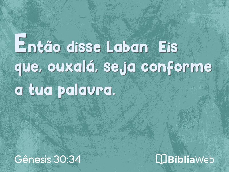 Gênesis 30:34 em imagem para compartilhar