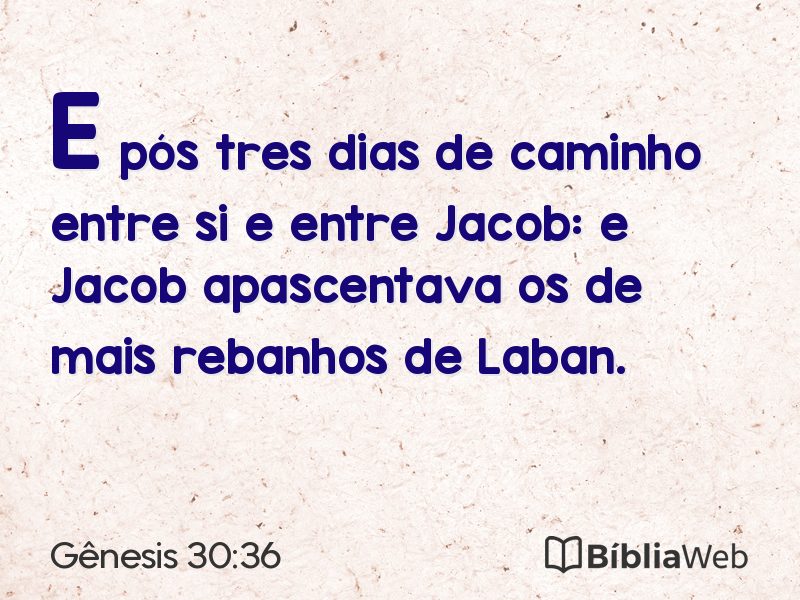 Gênesis 30:36 em imagem para compartilhar