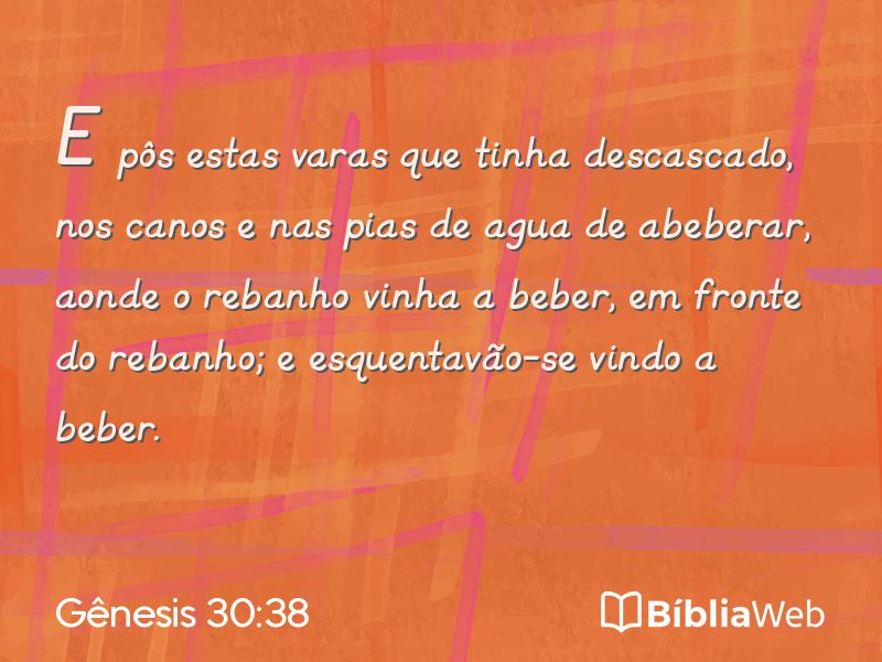 Gênesis 30:38 em imagem para compartilhar