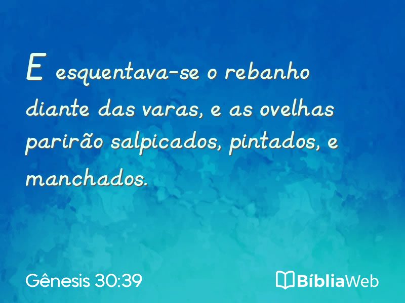 Gênesis 30:39 em imagem para compartilhar