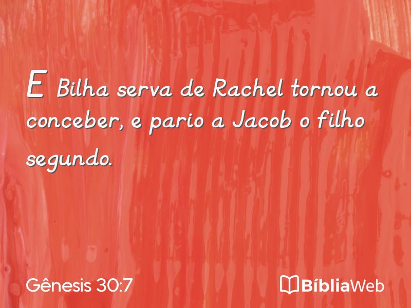 Gênesis 30:7 em imagem para compartilhar
