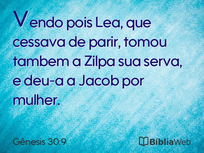 Gênesis 30:9 em imagem para compartilhar