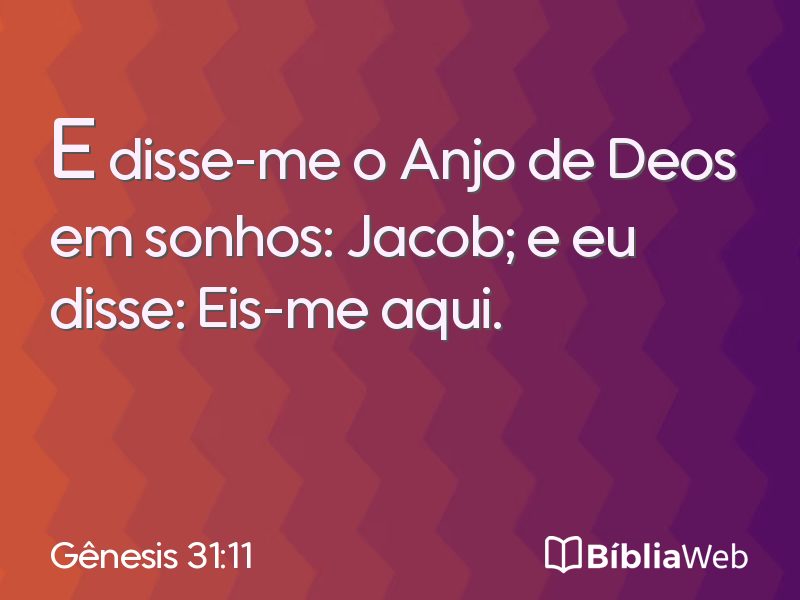 Gênesis 31:11 em imagem para compartilhar