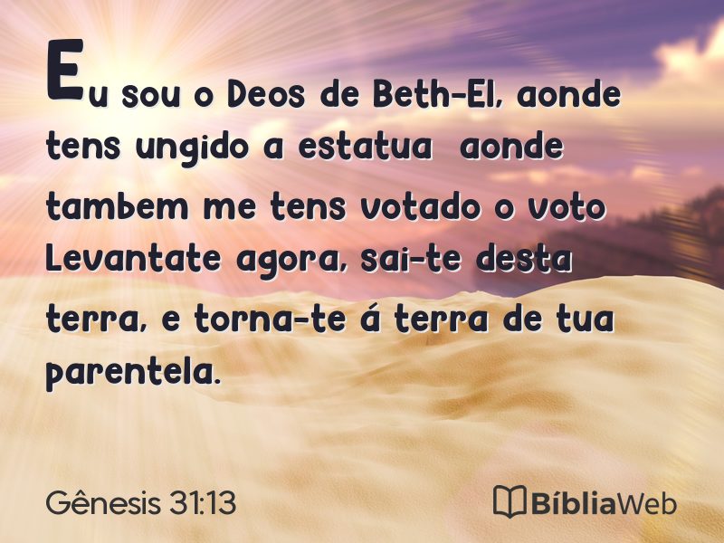 Gênesis 31:13 em imagem para compartilhar