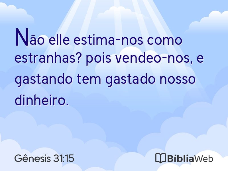 Gênesis 31:15 em imagem para compartilhar