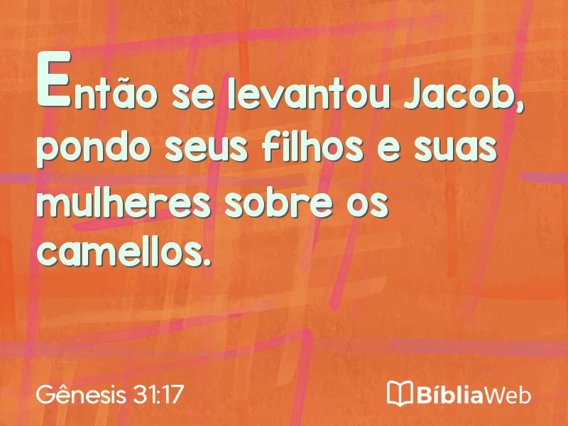 Gênesis 31:17 em imagem para compartilhar