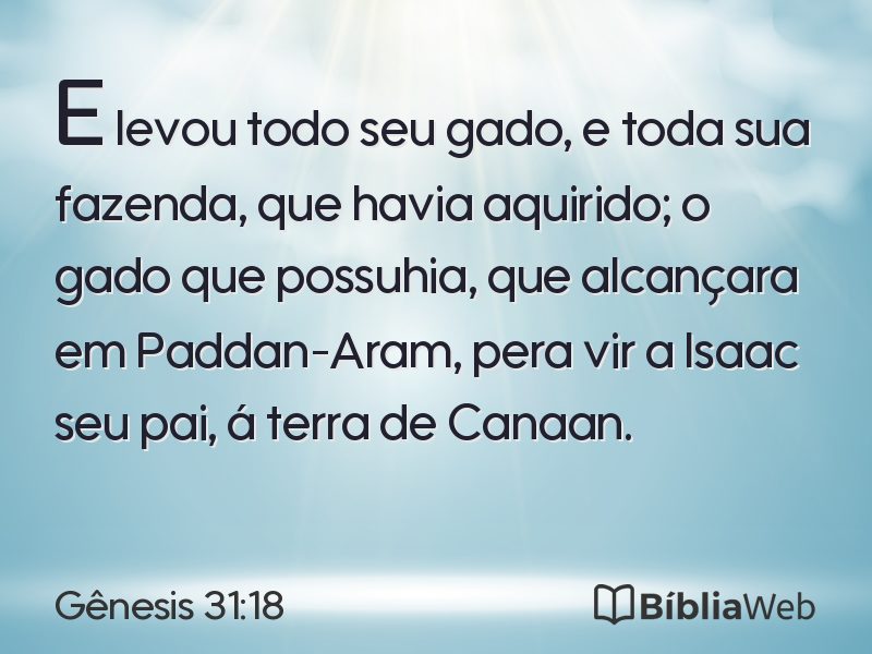 Gênesis 31:18 em imagem para compartilhar