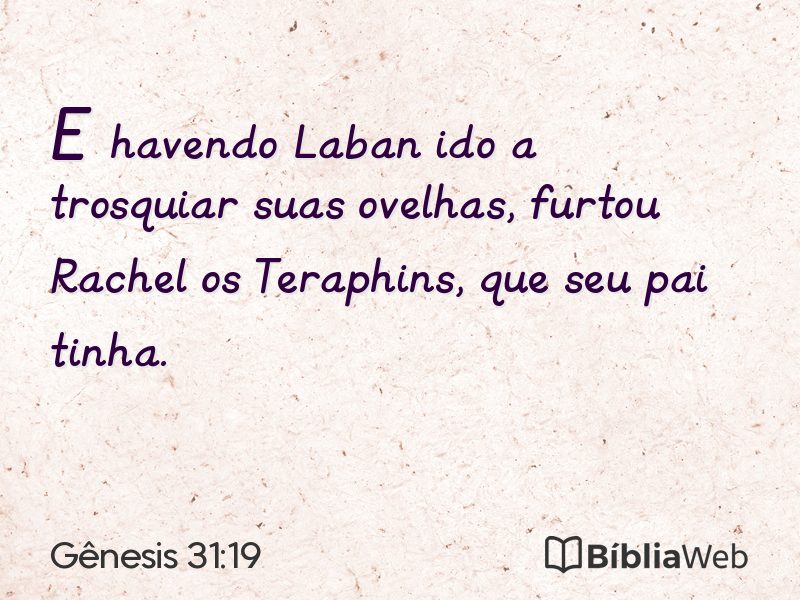 Gênesis 31:19 em imagem para compartilhar