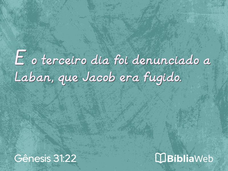 Gênesis 31:22 em imagem para compartilhar
