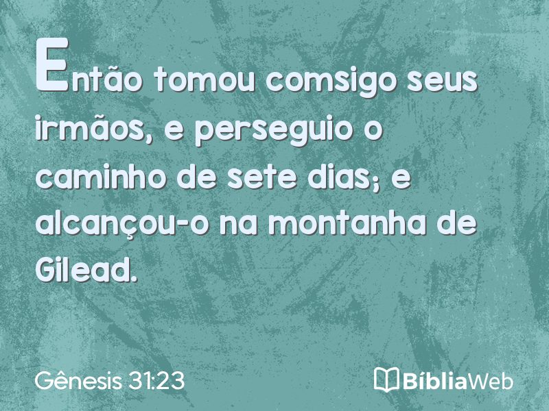 Gênesis 31:23 em imagem para compartilhar