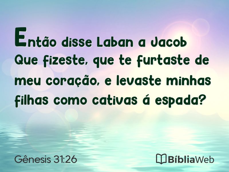 Gênesis 31:26 em imagem para compartilhar