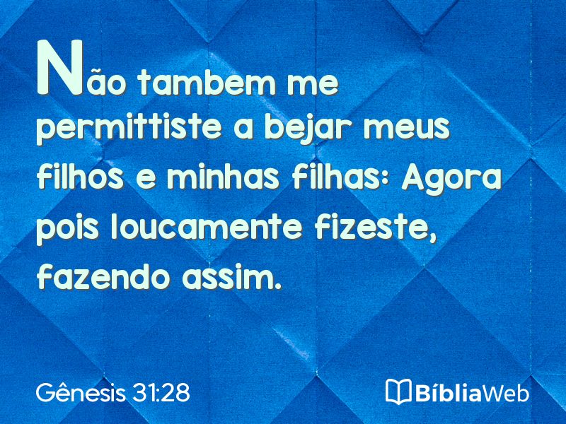 Gênesis 31:28 em imagem para compartilhar
