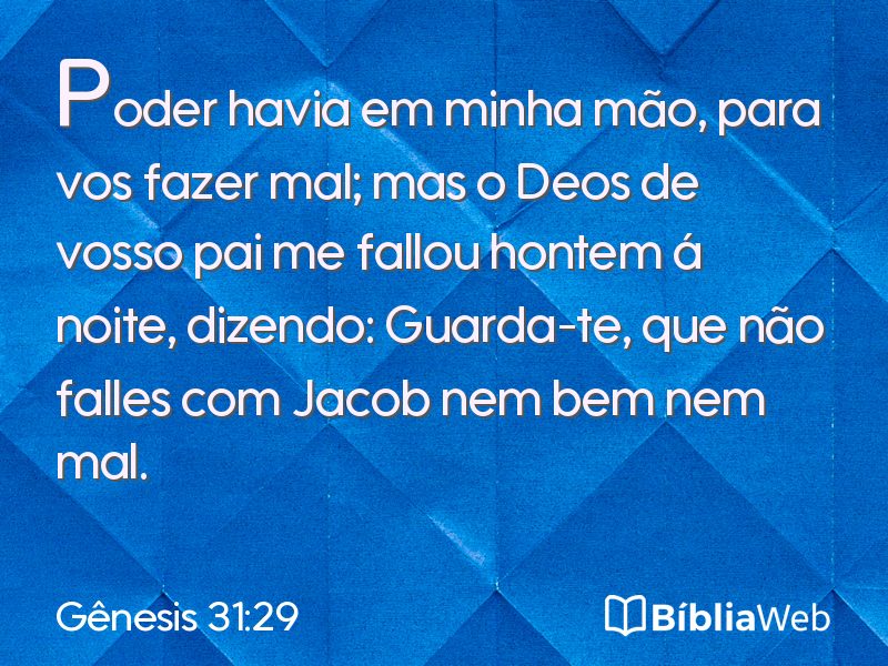 Gênesis 31:29 em imagem para compartilhar