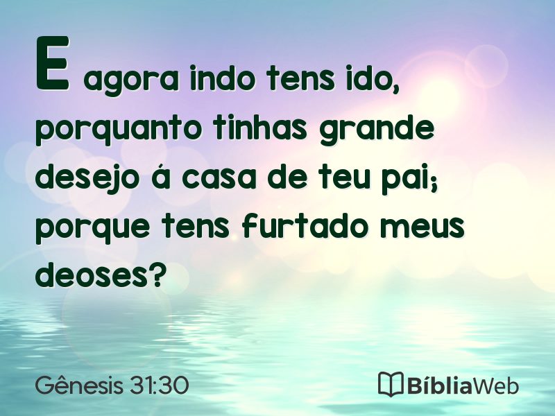 Gênesis 31:30 em imagem para compartilhar