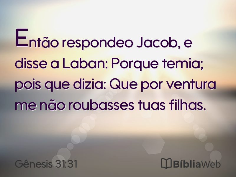 Gênesis 31:31 em imagem para compartilhar