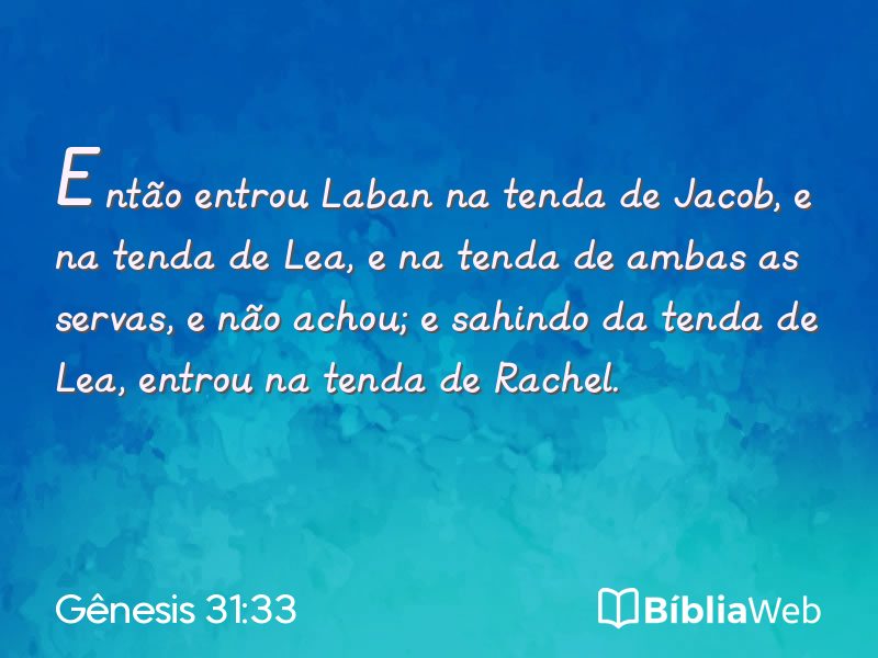 Gênesis 31:33 em imagem para compartilhar