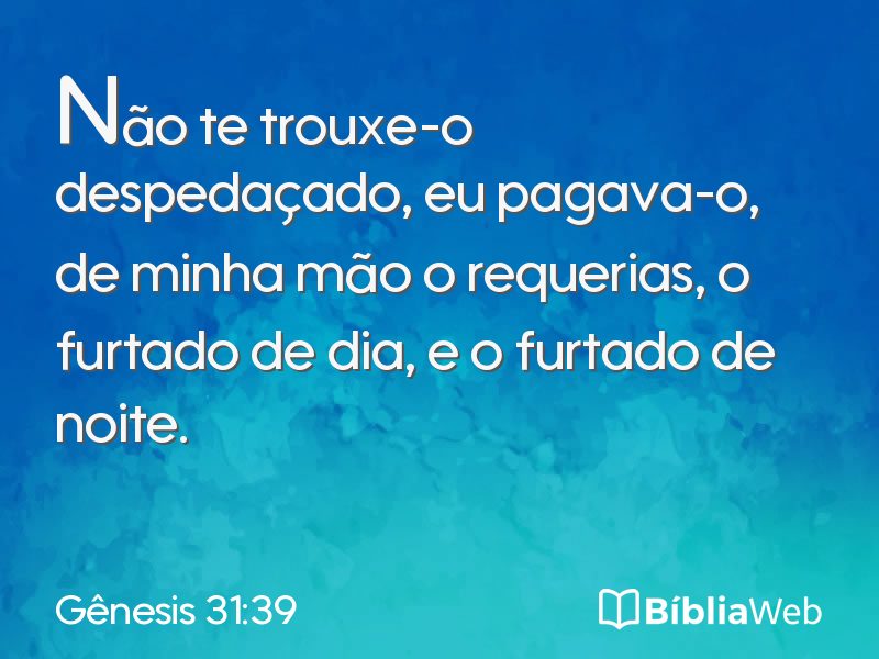 Gênesis 31:39 em imagem para compartilhar