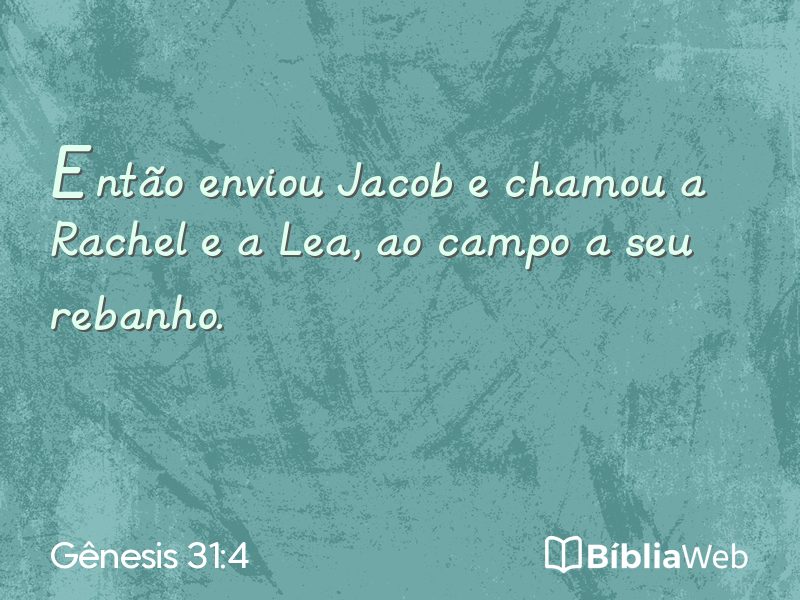 Gênesis 31:4 em imagem para compartilhar