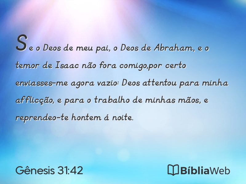 Gênesis 31:42 em imagem para compartilhar