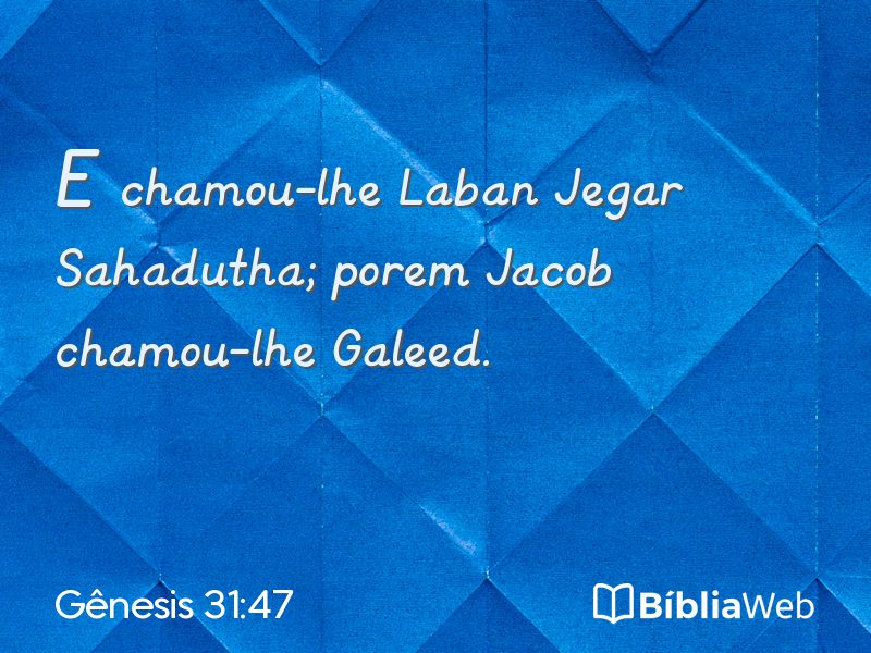 Gênesis 31:47 em imagem para compartilhar