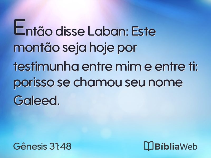 Gênesis 31:48 em imagem para compartilhar