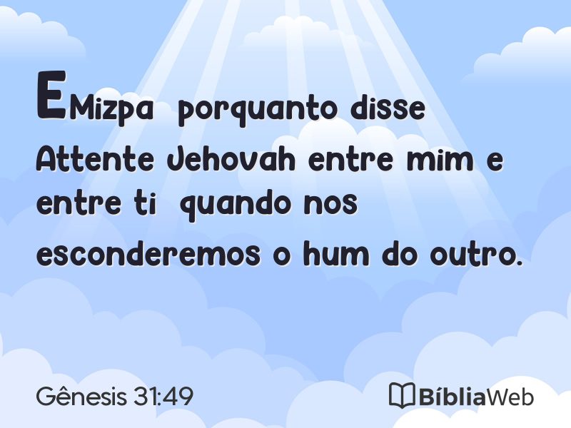 Gênesis 31:49 em imagem para compartilhar