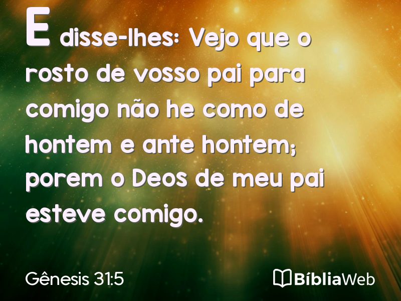 Gênesis 31:5 em imagem para compartilhar