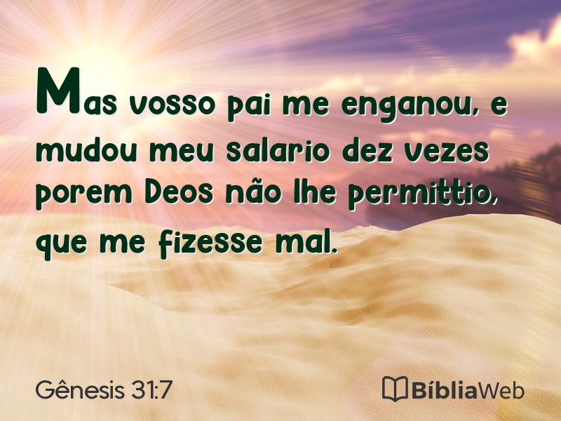 Gênesis 31:7 em imagem para compartilhar