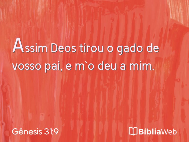 Gênesis 31:9 em imagem para compartilhar