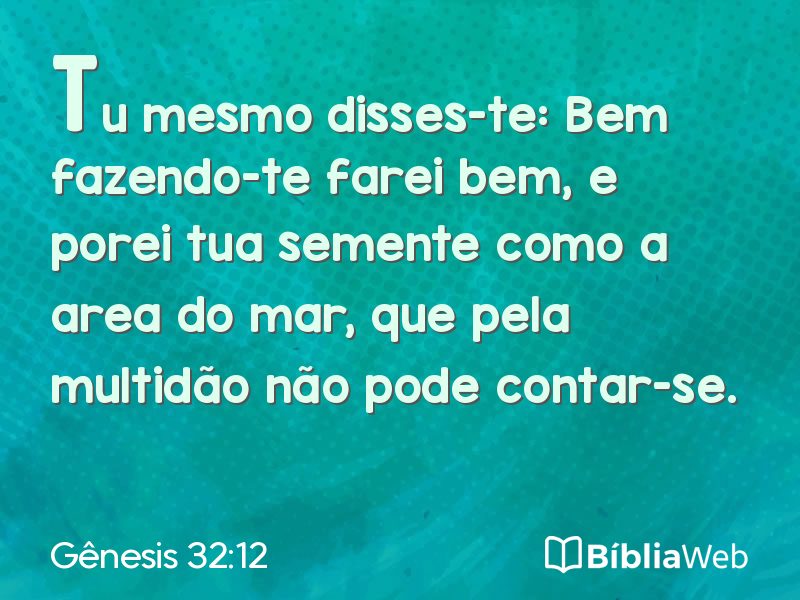 Gênesis 32:12 em imagem para compartilhar