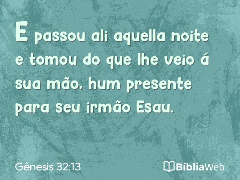 Gênesis 32:13 em imagem para compartilhar