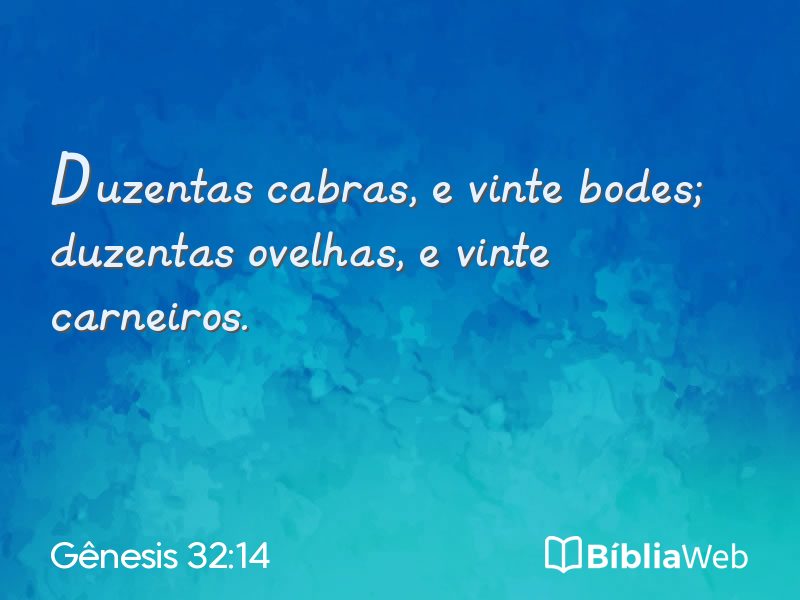 Gênesis 32:14 em imagem para compartilhar