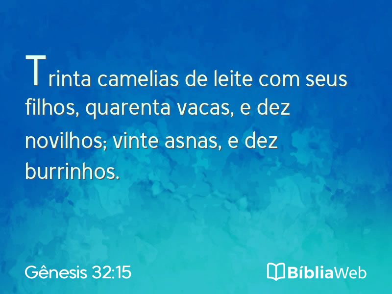 Gênesis 32:15 em imagem para compartilhar