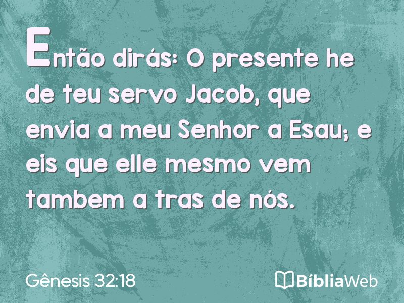 Gênesis 32:18 em imagem para compartilhar