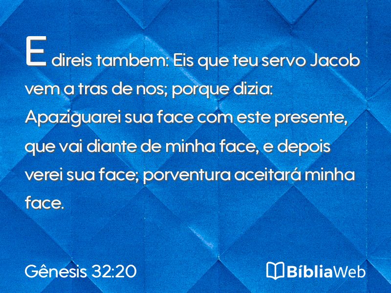 Gênesis 32:20 em imagem para compartilhar