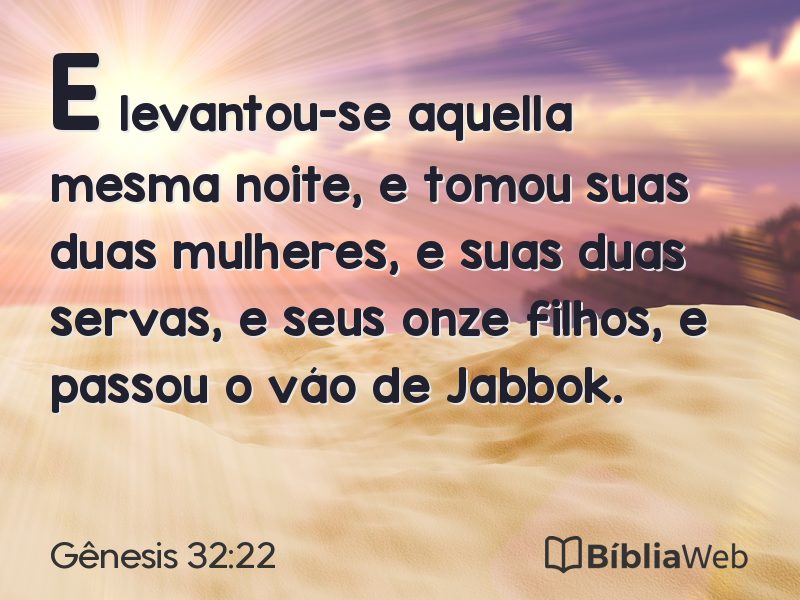 Gênesis 32:22 em imagem para compartilhar