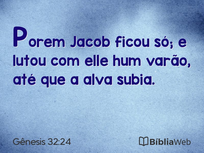 Gênesis 32:24 em imagem para compartilhar