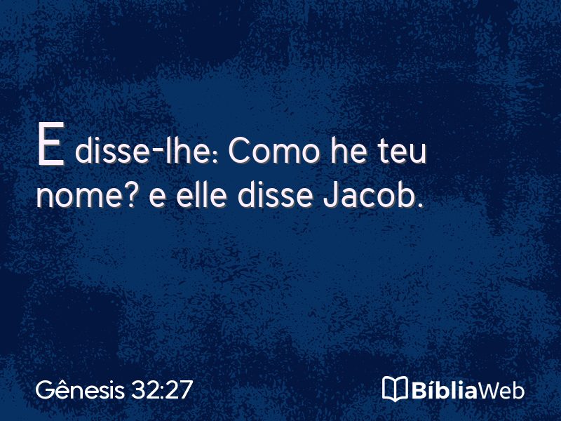 Gênesis 32:27 em imagem para compartilhar