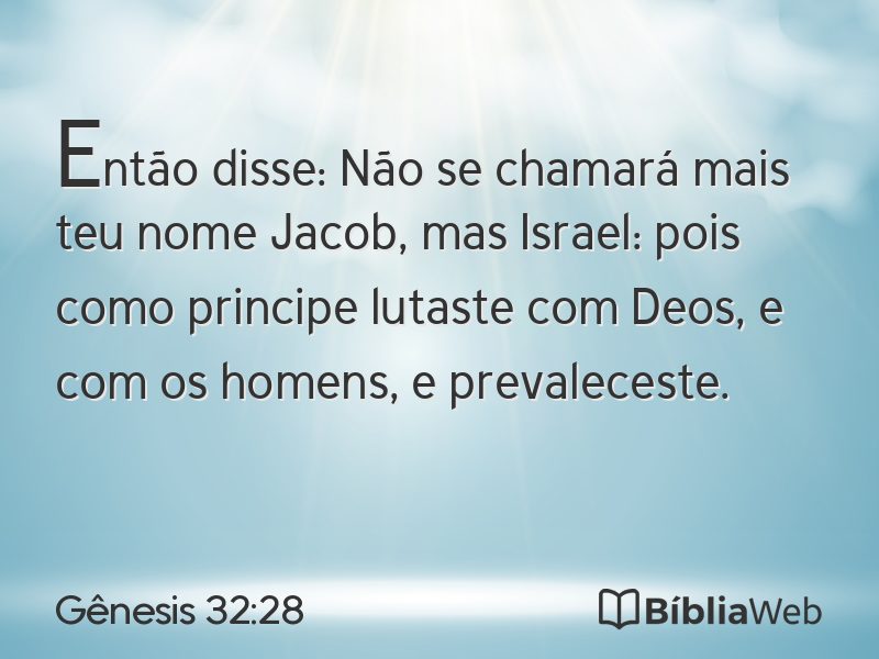 Gênesis 32:28 em imagem para compartilhar