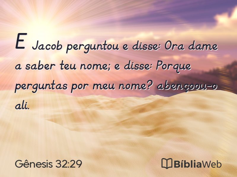 Gênesis 32:29 em imagem para compartilhar