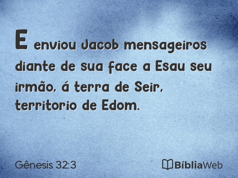 Gênesis 32:3 em imagem para compartilhar