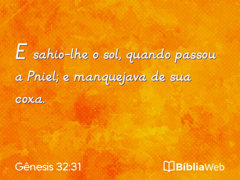 Gênesis 32:31 em imagem para compartilhar