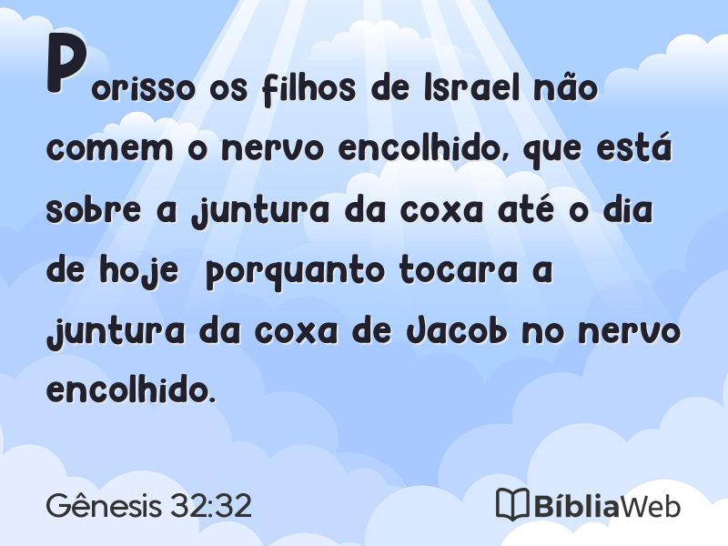 Gênesis 32:32 em imagem para compartilhar