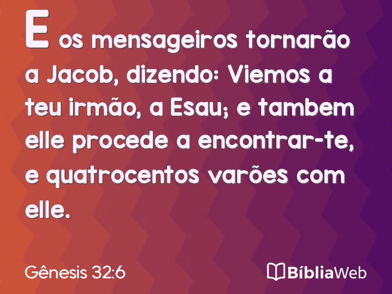 Gênesis 32:6 em imagem para compartilhar