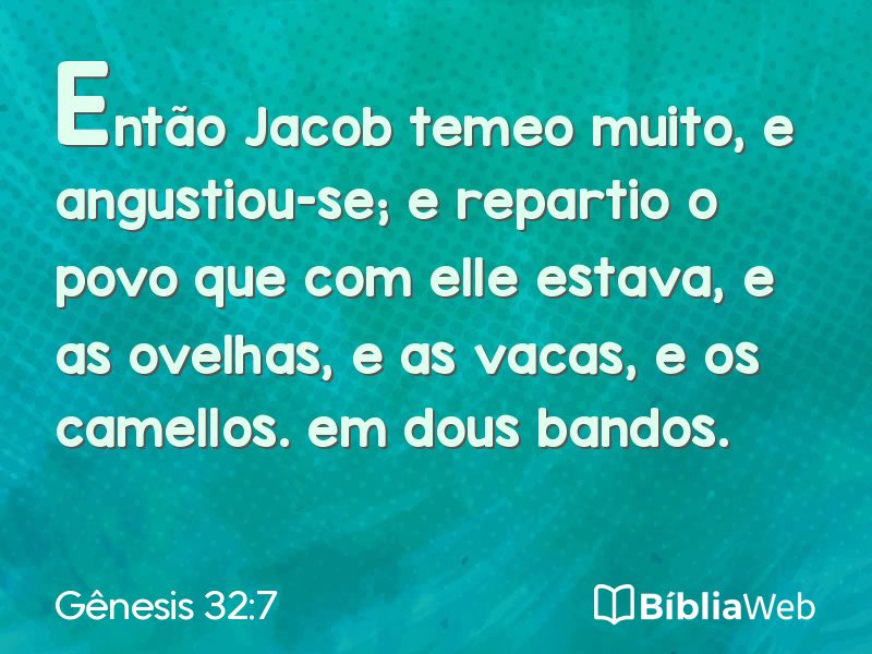 Gênesis 32:7 em imagem para compartilhar