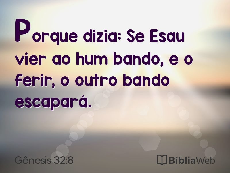 Gênesis 32:8 em imagem para compartilhar