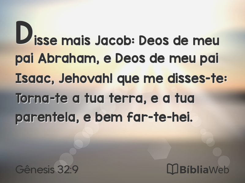 Gênesis 32:9 em imagem para compartilhar